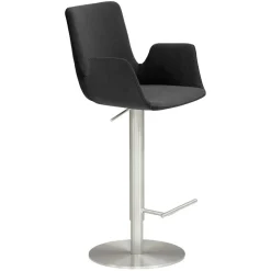 Best Barhocker mit Lehne & Armlehnen in Anthrazit - Kanella Hocker