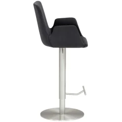 Best Barhocker mit Lehne & Armlehnen in Anthrazit - Kanella Hocker