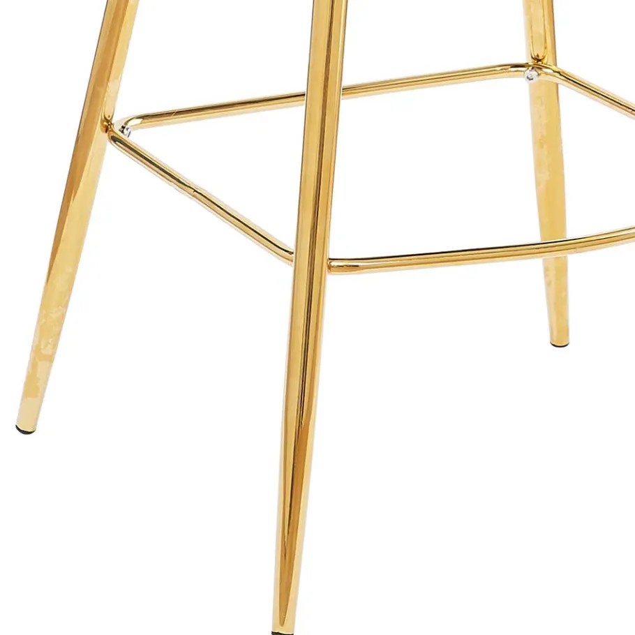 Barhocker mit Muschel-Lehne in Beige - Grovossa (2er Set) Hocker