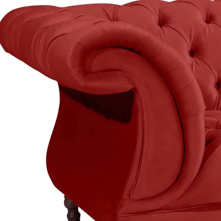 Best Barock Wohnzimmersofa in Ziegelrot - Henissa Sofas