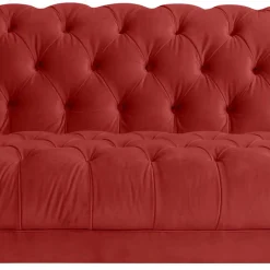 Best Barock Wohnzimmersofa in Ziegelrot - Henissa Sofas