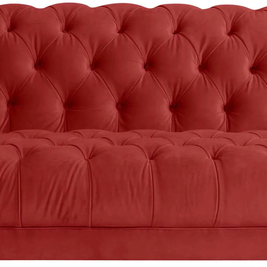 Best Barock Wohnzimmersofa in Ziegelrot - Henissa Sofas
