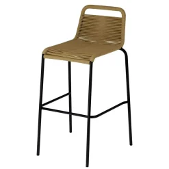 Best Barstühle aus Kordel in Hellbraun - Jakarto (4er Set) Hocker