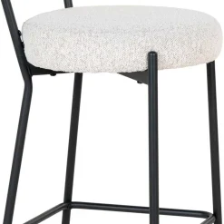 Best Barstuhl in Cremeweiß Boucle - Elliot Hocker