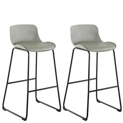 Barstuhl in Grau und Schwarz - Cavanna (2er Set) Hocker