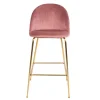 Bar-Stuhl mit Samt in Rosa - Lipari (2er Set) Hocker