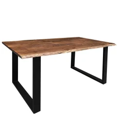 Best Baumkante Designtisch aus Akazie in Nussbaumfarben - Ondeon Tische