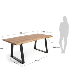 Clearance Baumkante Esstisch aus Akazie massiv - Dumassa Tische