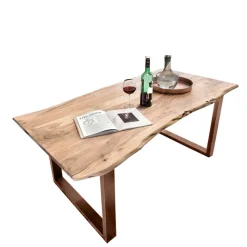 Online Baumkante Esszimmertisch mit U-Gestell Braun - Jeguta Tische