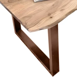 Online Baumkante Esszimmertisch mit U-Gestell Braun - Jeguta Tische