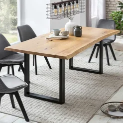 Clearance Baumkante Esszimmertisch aus Eiche - Selvina Tische