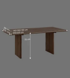 Hot Baumkanten Esstisch Sympatia aus Wildeiche Massivholz Tische