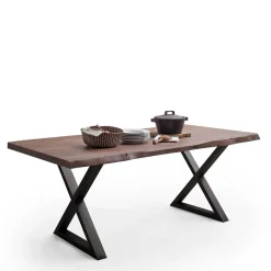 Online Baumkanten Esszimmertisch in Walnuss - Adakras Tische