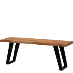 Baumkanten Flurbank aus Akazie Massivholz - Reggio Sitzbank