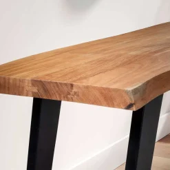 Baumkanten Flurbank aus Akazie Massivholz - Reggio Sitzbank