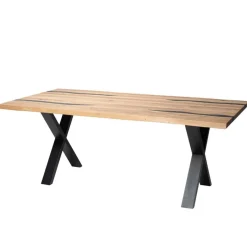 Baumkantentisch aus Eiche mit Epoxid-Harz - Slavidra Tische