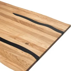 Baumkantentisch aus Eiche mit Epoxid-Harz - Slavidra Tische