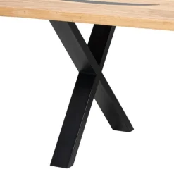 Baumkantentisch aus Eiche mit Epoxid-Harz - Slavidra Tische