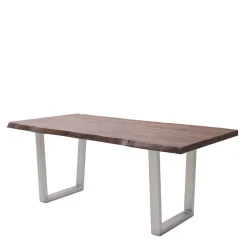 Baumkanten-Tisch in Walnuss Braun - Bennetto Tische