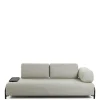 Beigefarbene Zweisitzer Couch mit Anstelltisch - Curacao Sofas