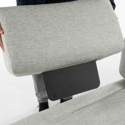 Beigefarbene Zweisitzer Couch mit Anstelltisch - Curacao Sofas