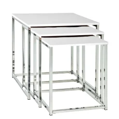 Online Beistelltisch Atlantis in Hochglanz Weiß (dreiteilig) Tische