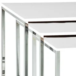 Online Beistelltisch Atlantis in Hochglanz Weiß (dreiteilig) Tische