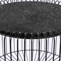 Best Beistelltisch in Schwarz Marmorplatte - Davork Tische