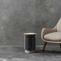 Outlet Beistelltisch in Silber mit Anthrazit - Gulia Tische