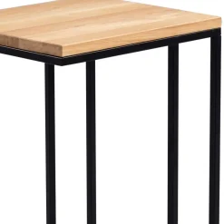 Hot Beistelltisch mit Wildeiche geölt Tanja & Metall Schwarz lackiert Tische