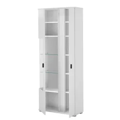 Best Beleuchtete Design TV Wohnwand in Weiß - Tirol (vierteilig) Wohnwände