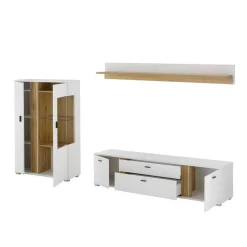 New Beleuchtete TV Anbauwand Möbelset - Racelyn (dreiteilig) Wohnwände