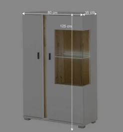 New Beleuchtete TV Anbauwand Möbelset - Racelyn (dreiteilig) Wohnwände