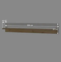 New Beleuchtete TV Anbauwand Möbelset - Racelyn (dreiteilig) Wohnwände