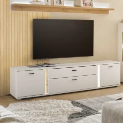 Best Beleuchtete TV Kommode mit 200 cm Breite - Racelyn Tv & Hifi-Möbel|Lowboards