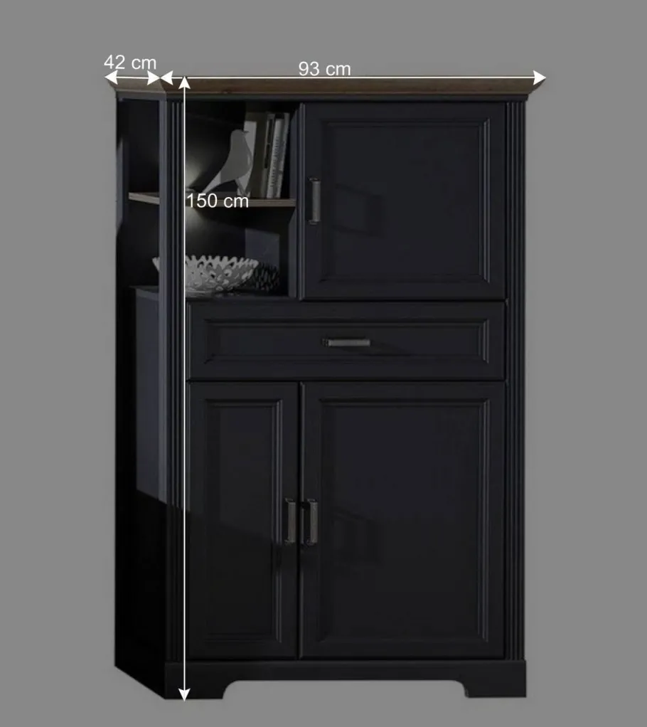 New Beleuchtete TV Wohnwand Landhaus - Thumbs (vierteilig) Wohnwände