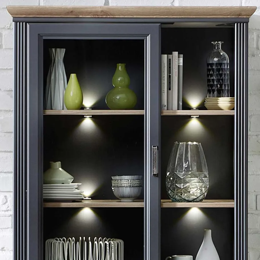 New Beleuchtete TV Wohnwand Landhaus - Thumbs (vierteilig) Wohnwände