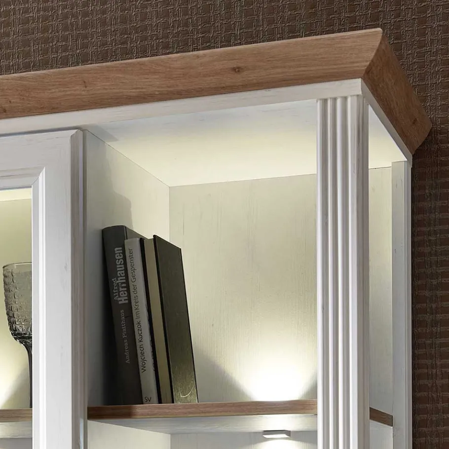 Beleuchtetes Landhaus Wohnmöbel Set - Sinolita (zweiteilig) Wohnwände