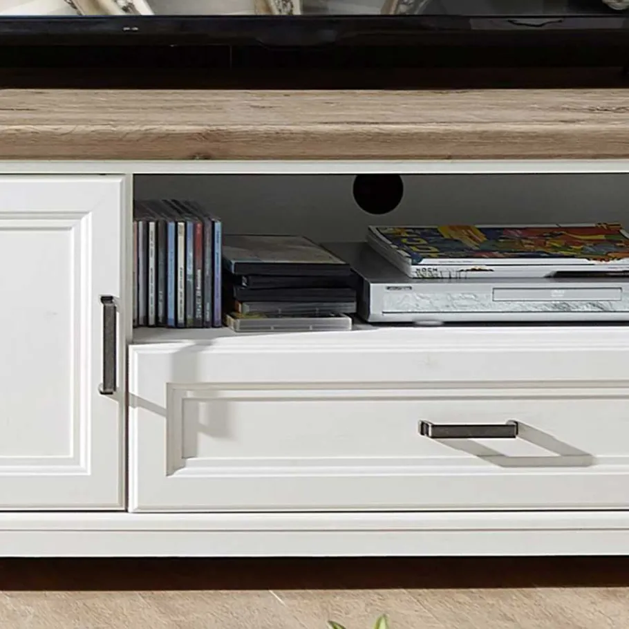 Beleuchtetes Landhaus Wohnmöbel Set - Sinolita (zweiteilig) Wohnwände