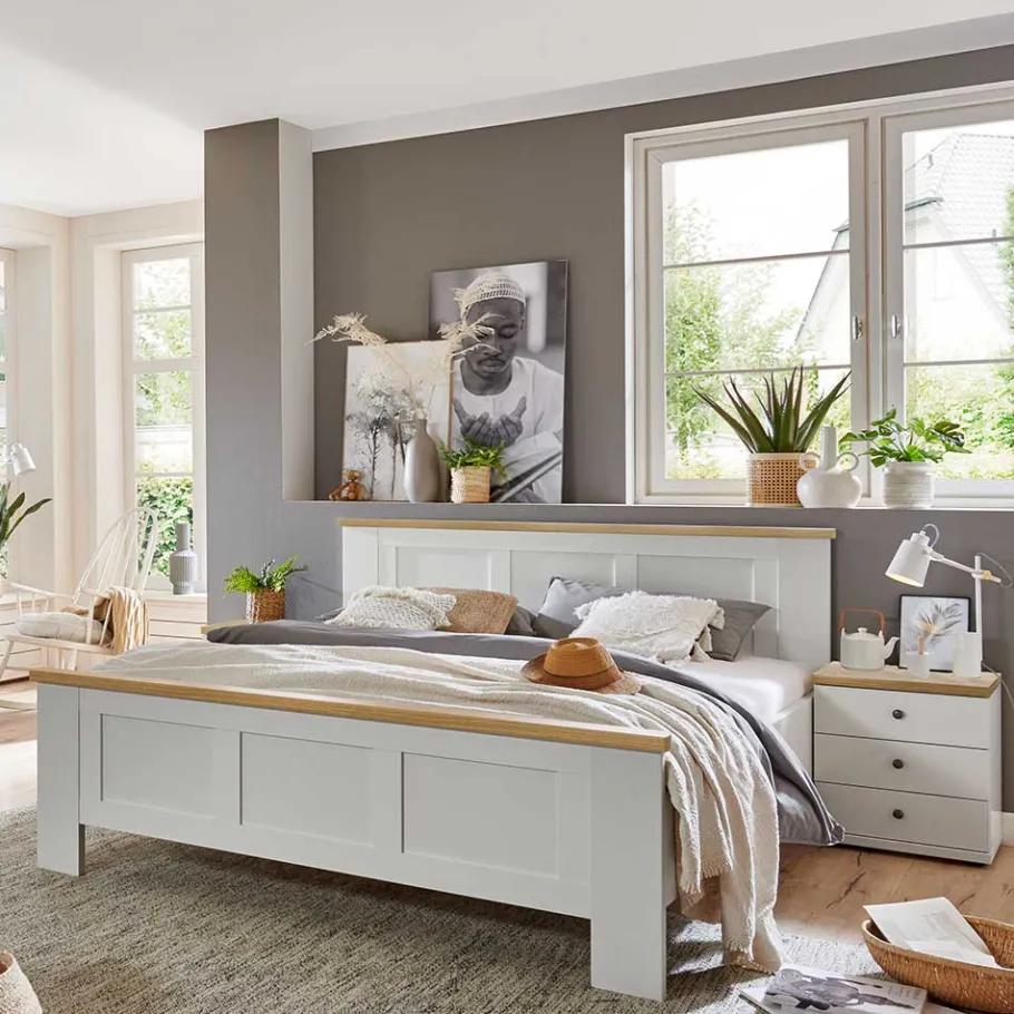 Best Bett in 140 cm Breite im Landhausstil - Ignacio Betten
