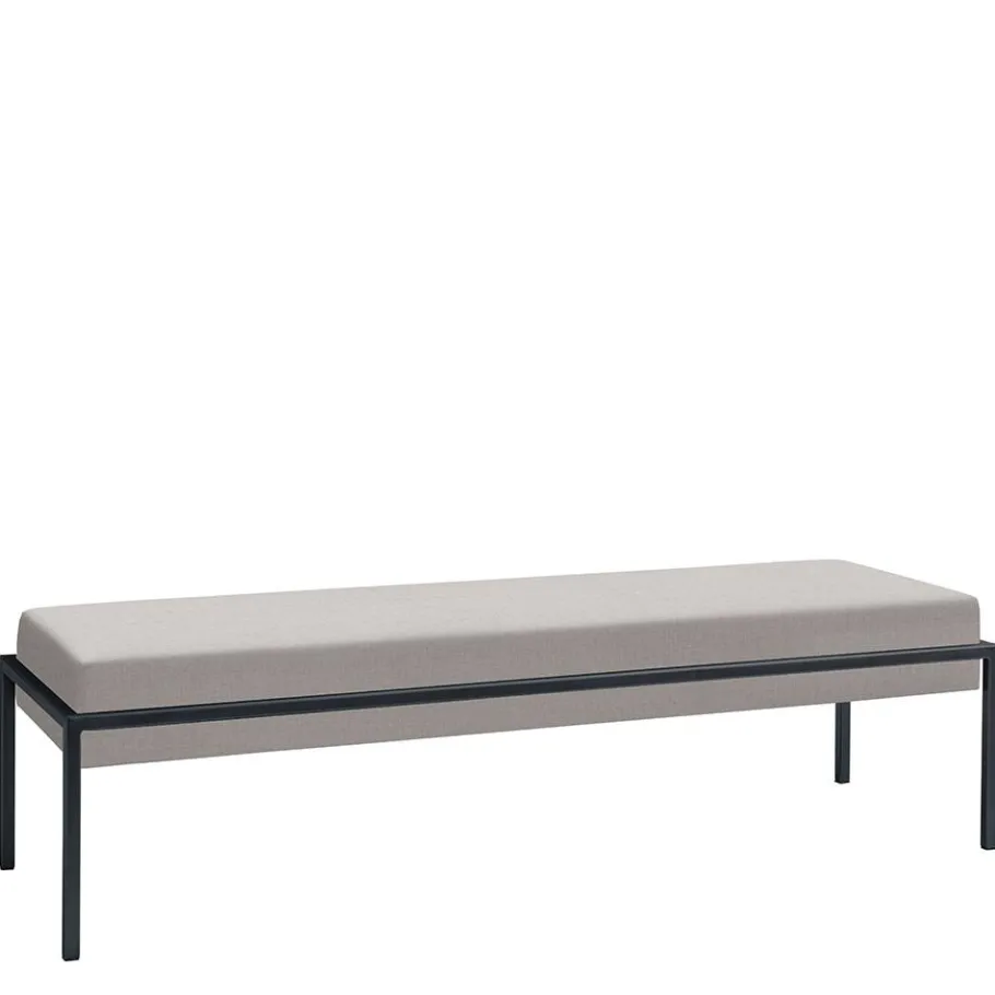 Clearance Bettbank in Grau Stoff - Onald Sitzbank