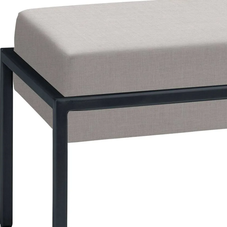 Clearance Bettbank in Grau Stoff - Onald Sitzbank