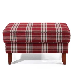 Best Big Ohrensessel in Rot kariert - Matieu Sessel