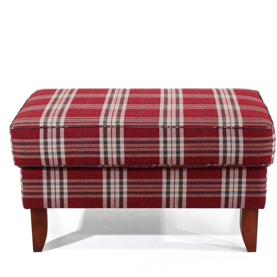 Best Big Ohrensessel in Rot kariert - Matieu Sessel