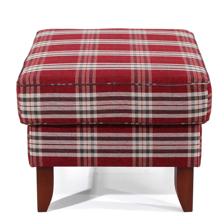 Best Big Ohrensessel in Rot kariert - Matieu Sessel