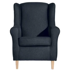 Best Blauer Ohrensessel mit Buche Beinen - Mag Sessel