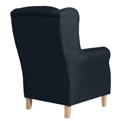 Best Blauer Ohrensessel mit Buche Beinen - Mag Sessel