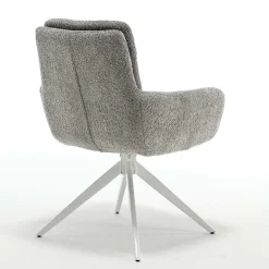 Best Boucle Armlehnenstuhl in Grau - Lulumo (2er Set) Stühle