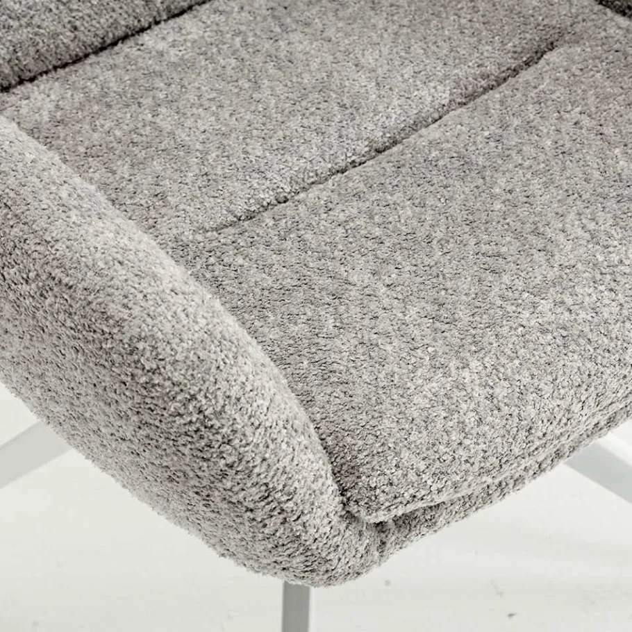 Best Boucle Armlehnenstuhl in Grau - Lulumo (2er Set) Stühle