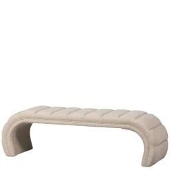 Sale Boucle Design Bank in Beigegrau - Porian Sitzbank